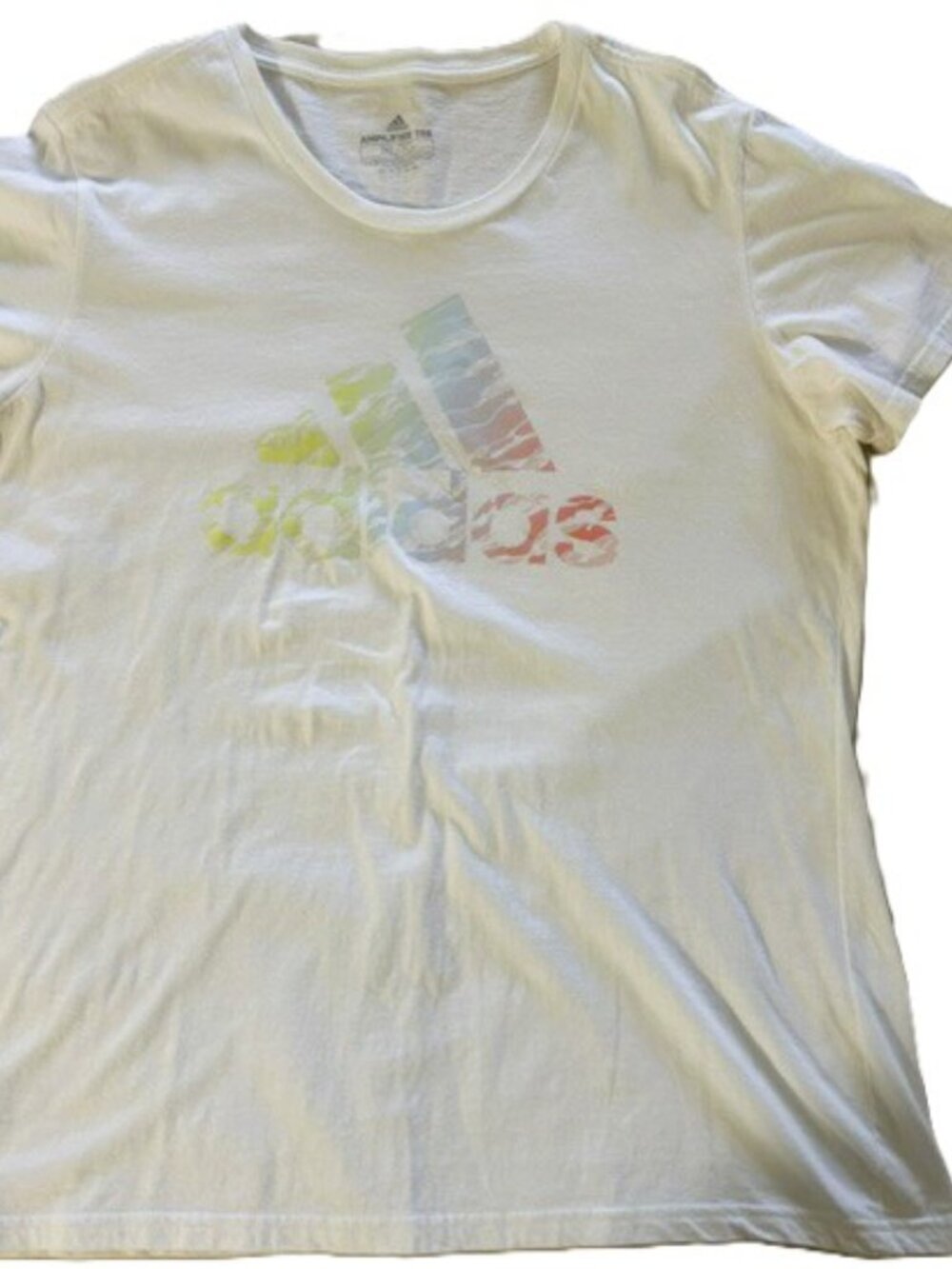 Adidas Athletic Tees Ladies x 2 White Xl / M Similar Measurements Read